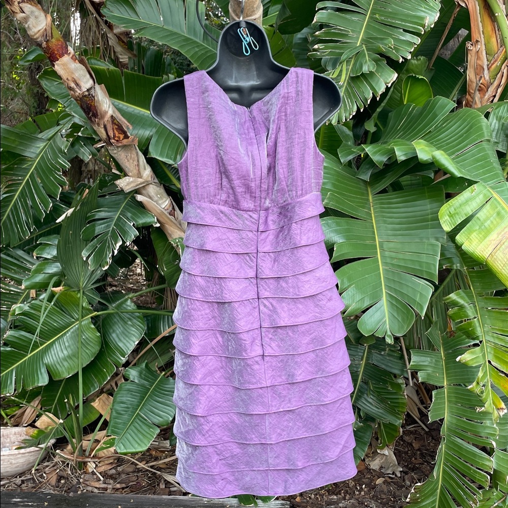 London Times metallic ruffled dress - Picture 5 of 10